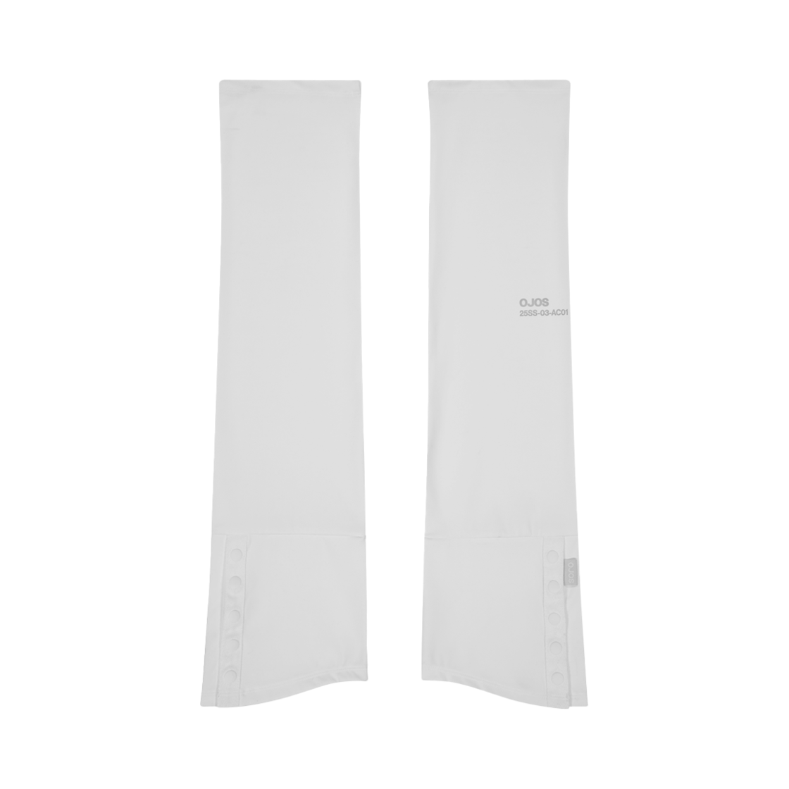25SS-AC01-OW OJOS Button Slit Leg Warmer Off White