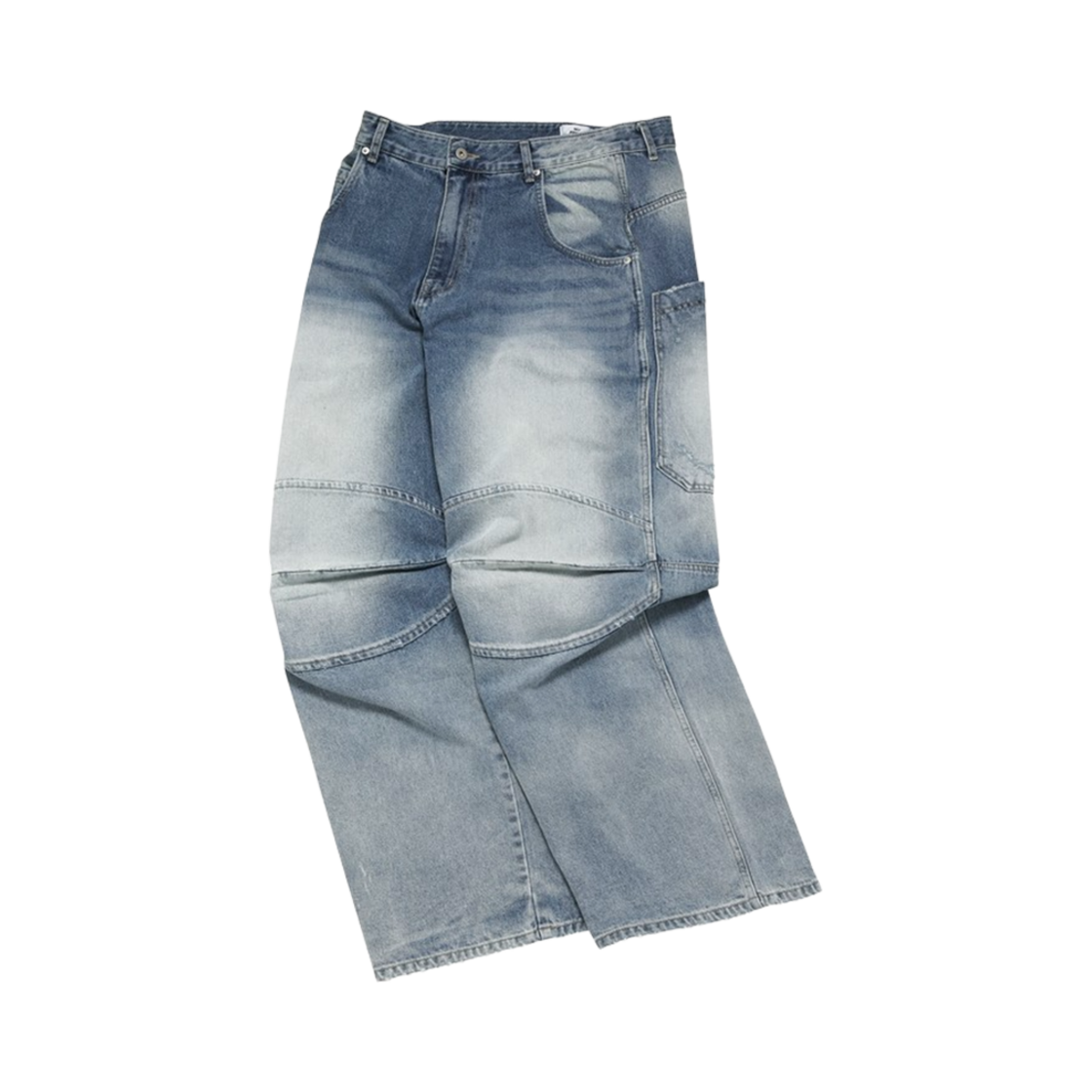 엠제이디 3D 니 데님 팬츠 블루(MJD 3D Knee Denim Pants Blue)