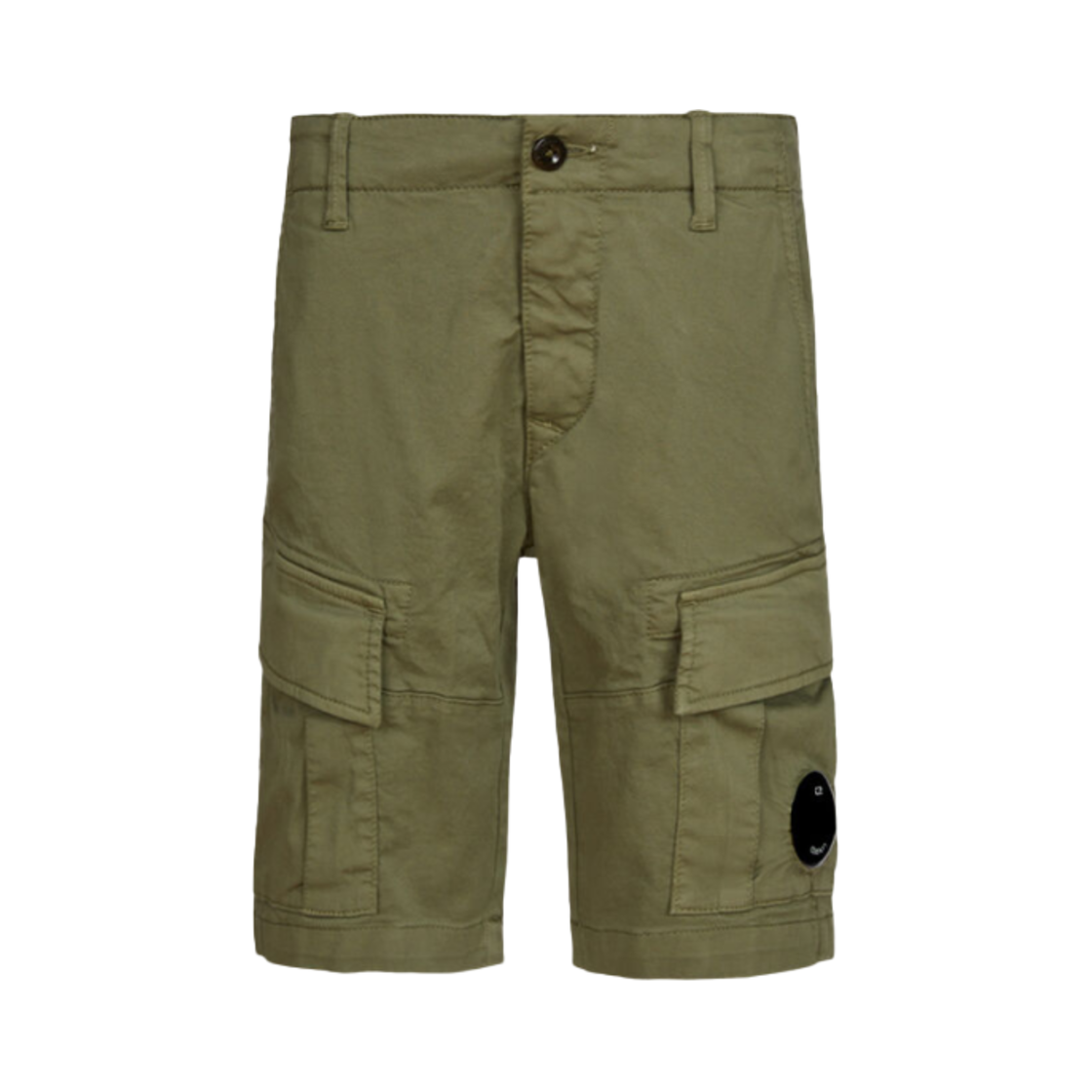 (키즈) C.P. 컴퍼니 U16 스트레치 개버딘 카고 쇼츠 브론즈 그린 - 23SS((Kids) C.P. Company U16 Stretch Gabardine Cargo Shorts Bronze Green - 23SS) - 1