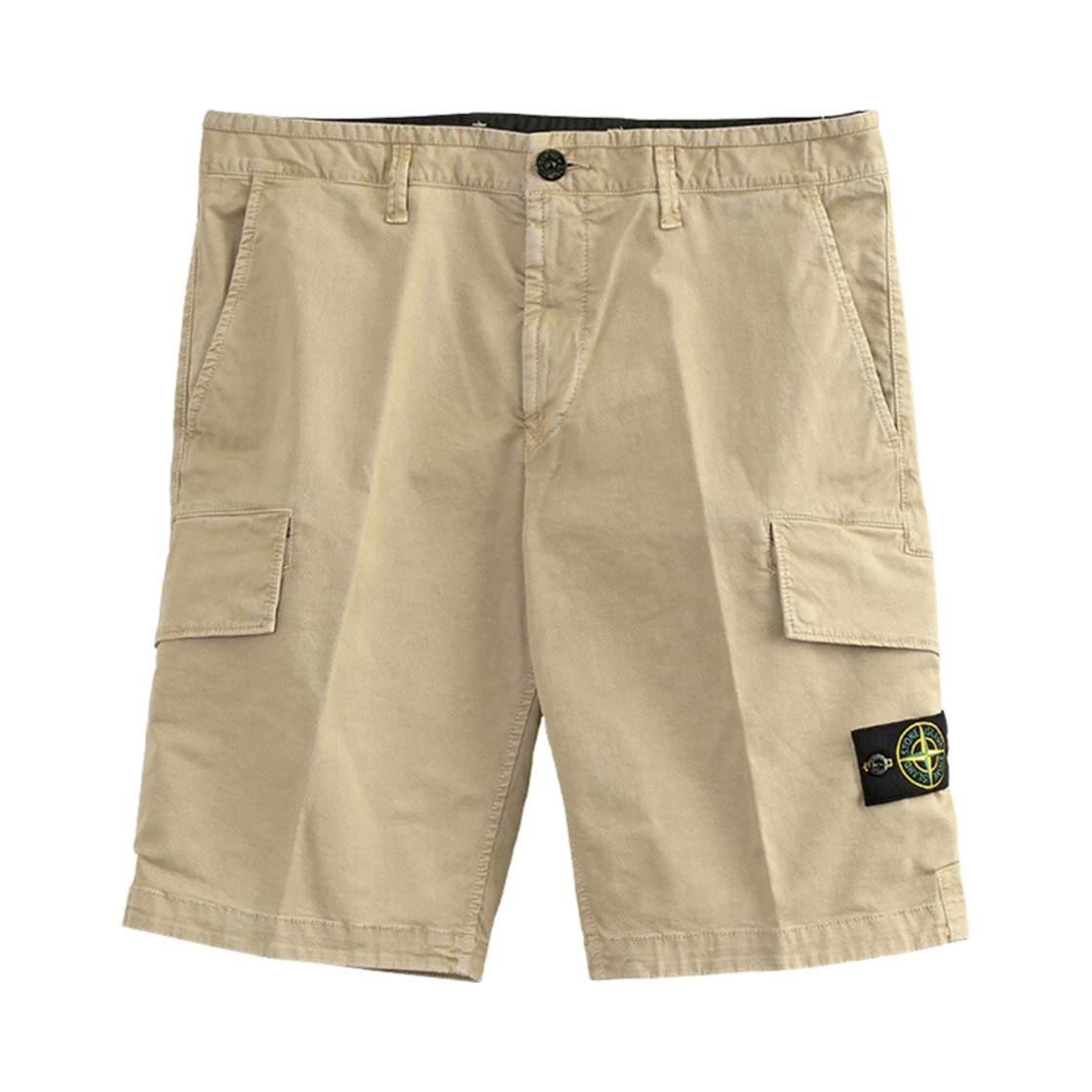 스톤 아일랜드 L1204 올드 트리트먼트 슬림 핏 카고 버뮤다 쇼츠 샌드 - 24SS(Stone Island L1204 Old Treatment Slim Fit Cargo Bermuda Shorts Sand - 24SS) - 1