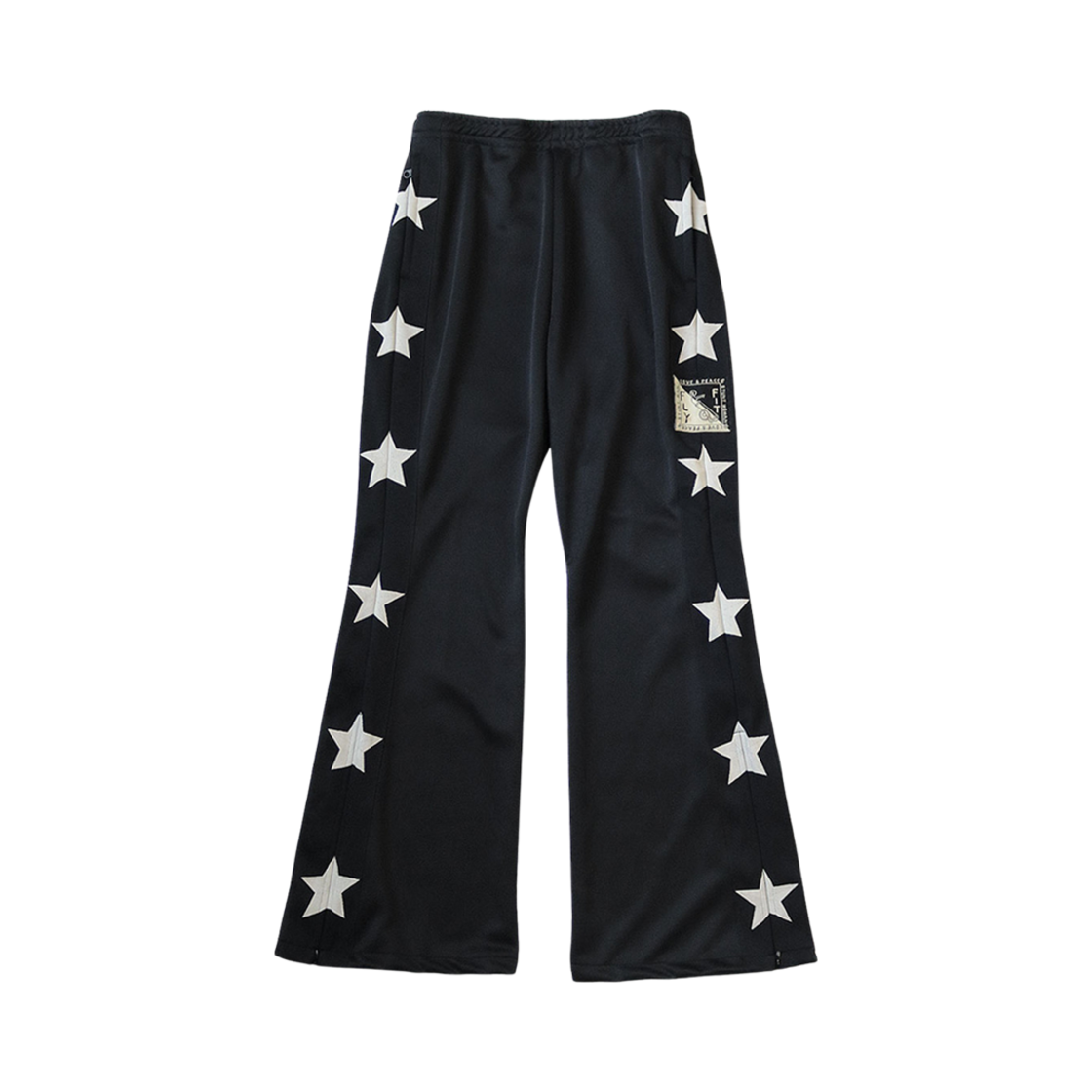 캐피탈 스턴트맨 & 우먼 스무스 저지 플레어 트랙 팬츠 블랙