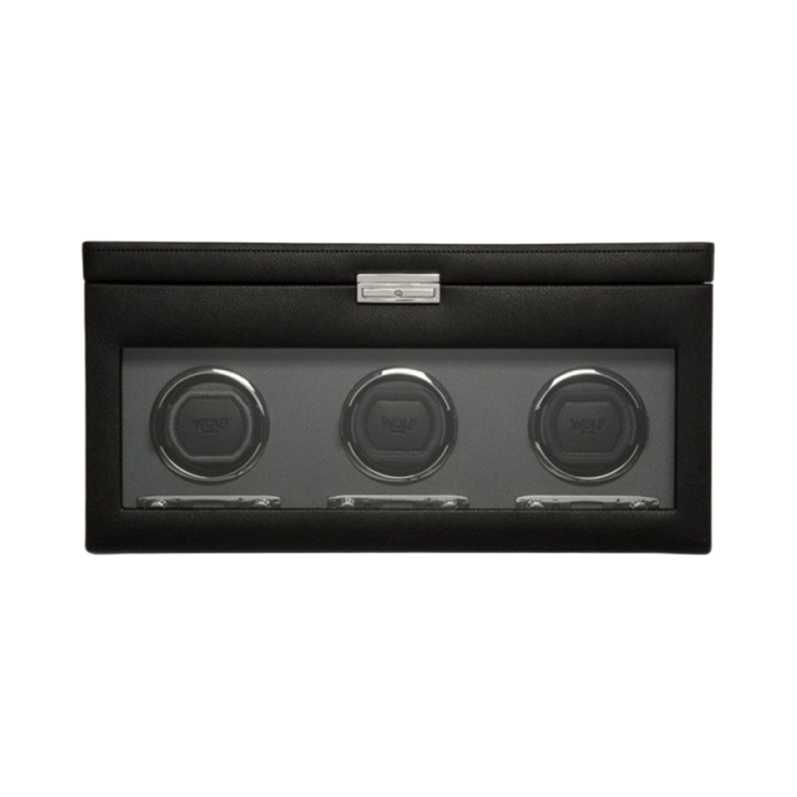 456302 Wolf 1834 Viceroy Triple Winder with Storage Black