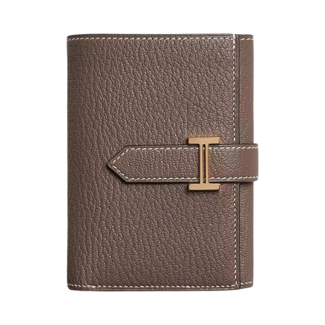 H082876CC18 Hermes Bearn Tri-Fold Wallet Mysore Goatskin & Gold Etoupe - 대표 이미지 #1