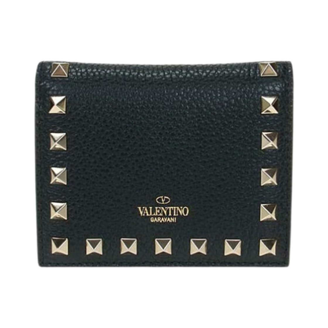 발렌티노 스몰 락스터드 카프스킨 지갑 블랙(Valentino Small Rockstud Calfskin Wallet Black) - 2