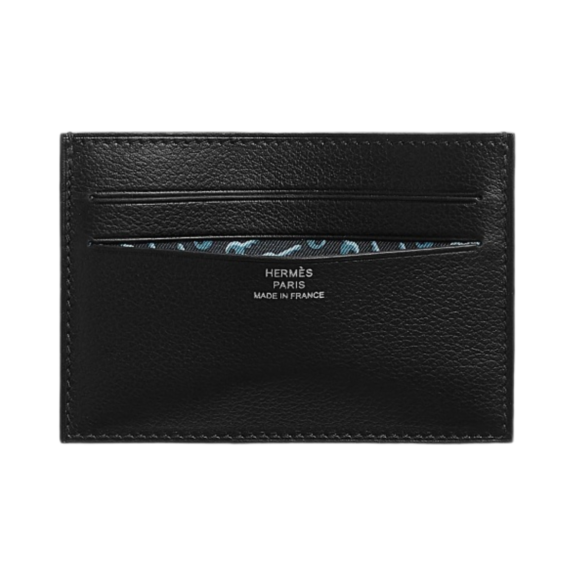 H085258CAAB Hermes Citizen Twill Card Holder Evergrain & Silk Clochette Noir Caban