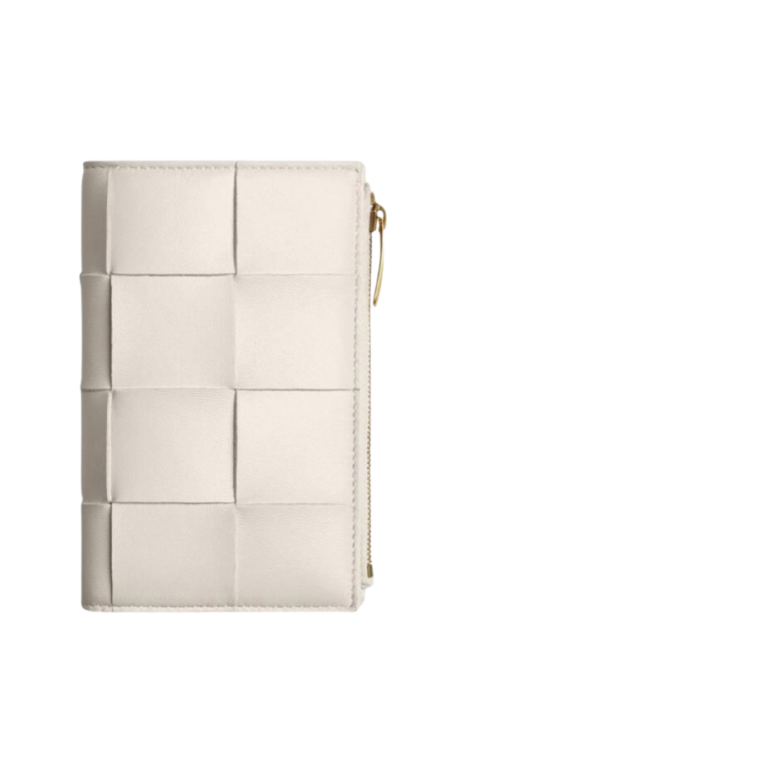 보테가 베네타 미디움 지퍼 반지갑 초크(Bottega Veneta Medium Bi-Fold Zip Wallet Chalk) - 1