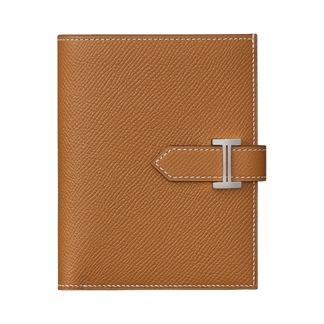 H039790CK37 Hermes Bearn Compact Wallet Epsom & Palladium Gold