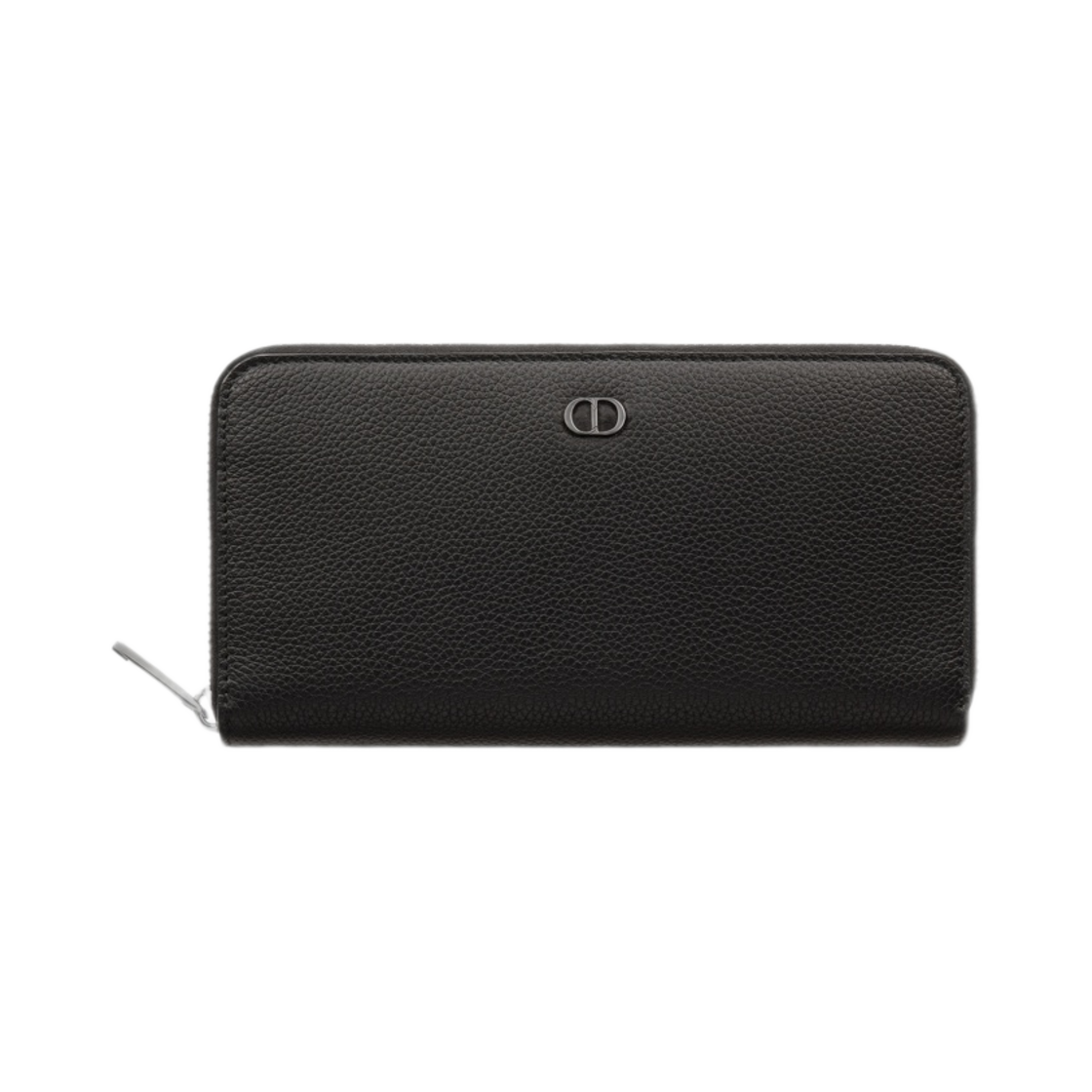 2ESBC252CDI-H00N Dior Zipped Long Wallet Black Grained Calfskin CD Icon Signature