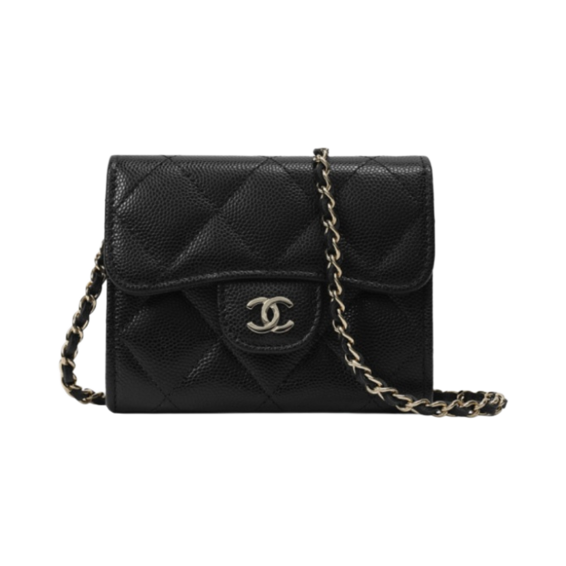 샤넬 클래식 체인 미니백 그레인드 카프스킨 & 골드 메탈 블랙(Chanel Classic Clutch With Chain Grained Calfskin & Gold Black)