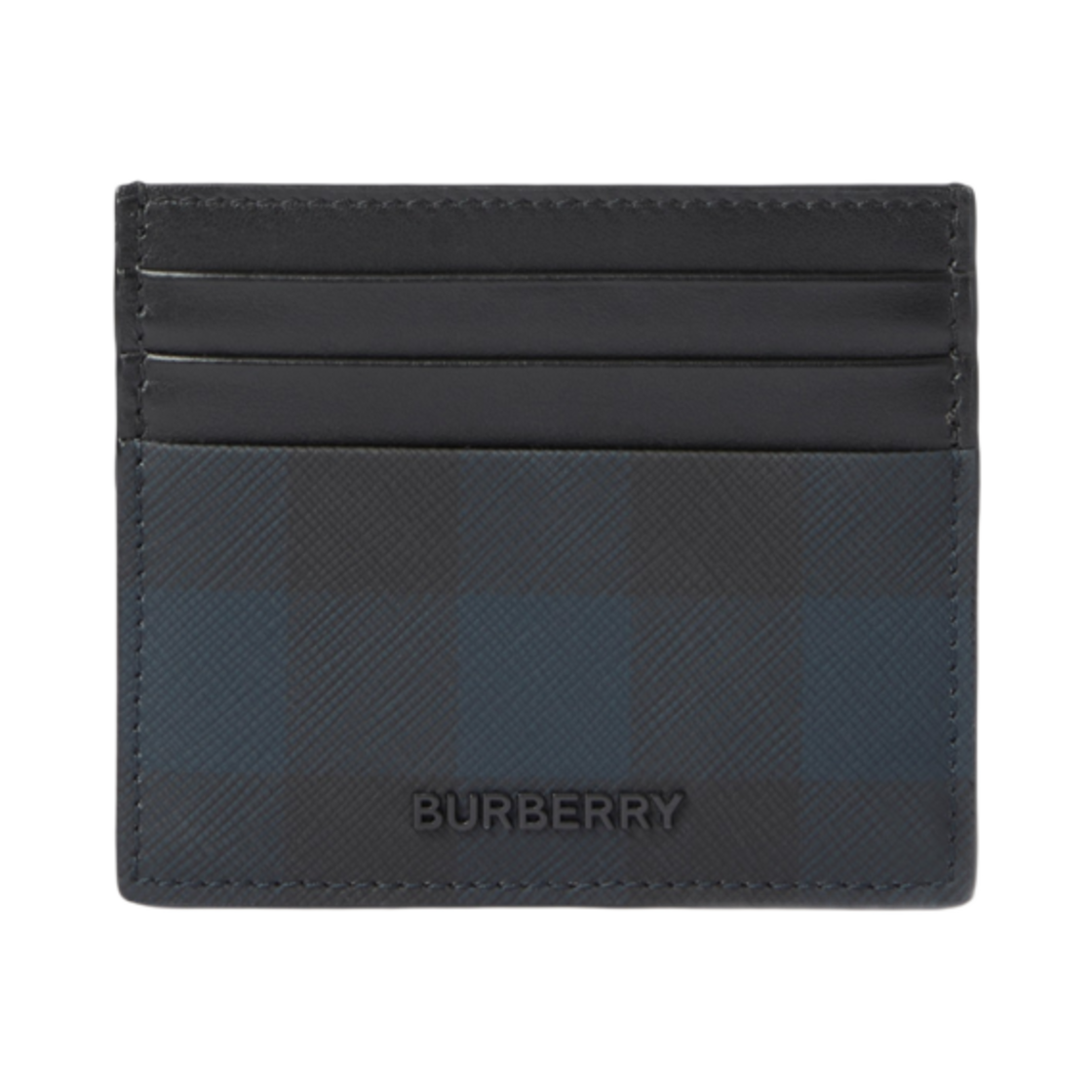 버버리 체크 앤 레더 카드 케이스 네이비(Burberry Check and Leather Card Case Navy) - 1
