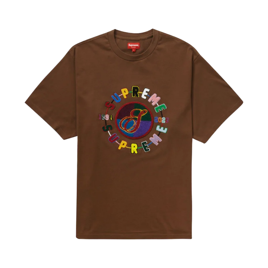 슈프림 셔닐 크레스트 숏슬리브 탑 브라운 - 23SS