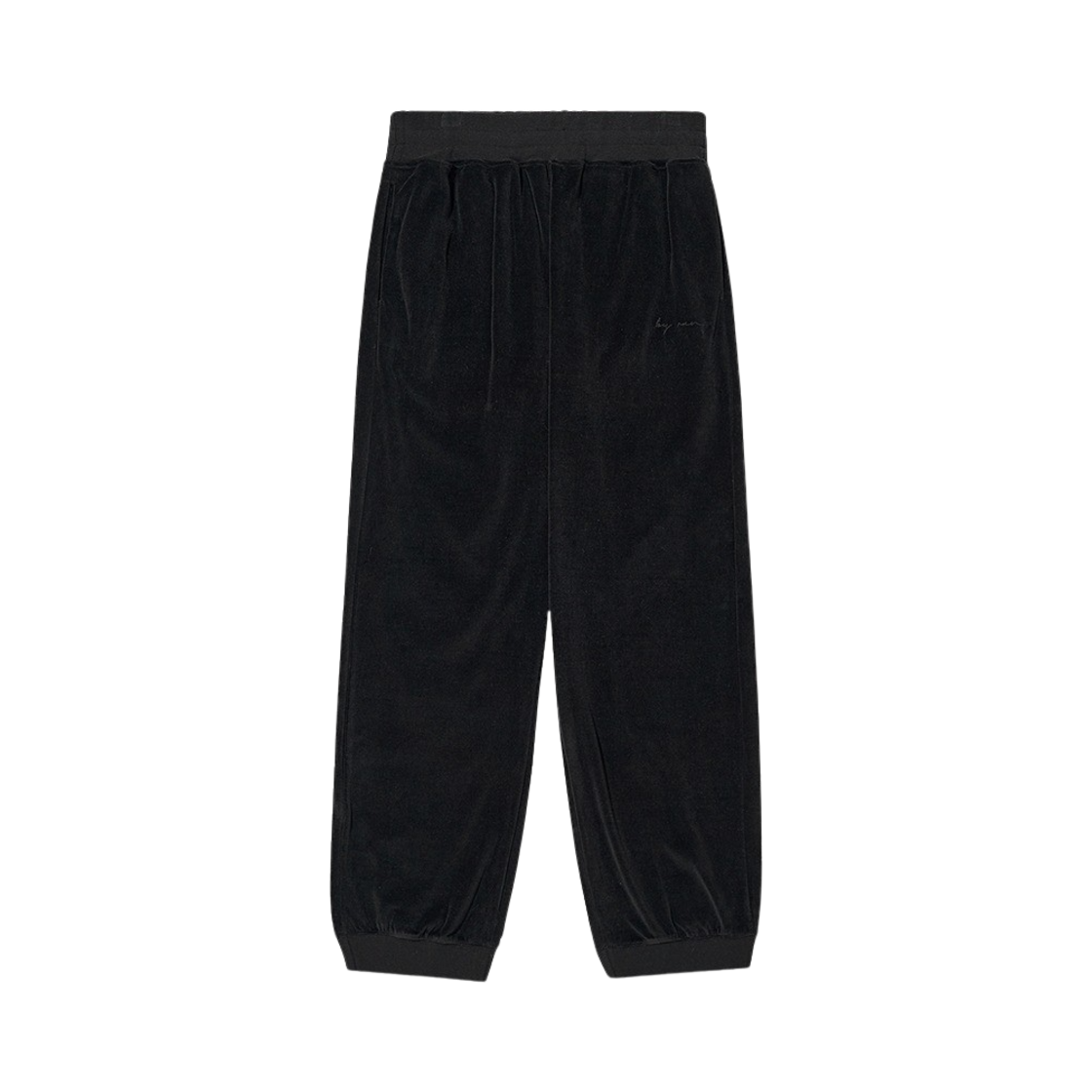 BR023VP0001C01 BY RANG Logo Velour Track Pants Black