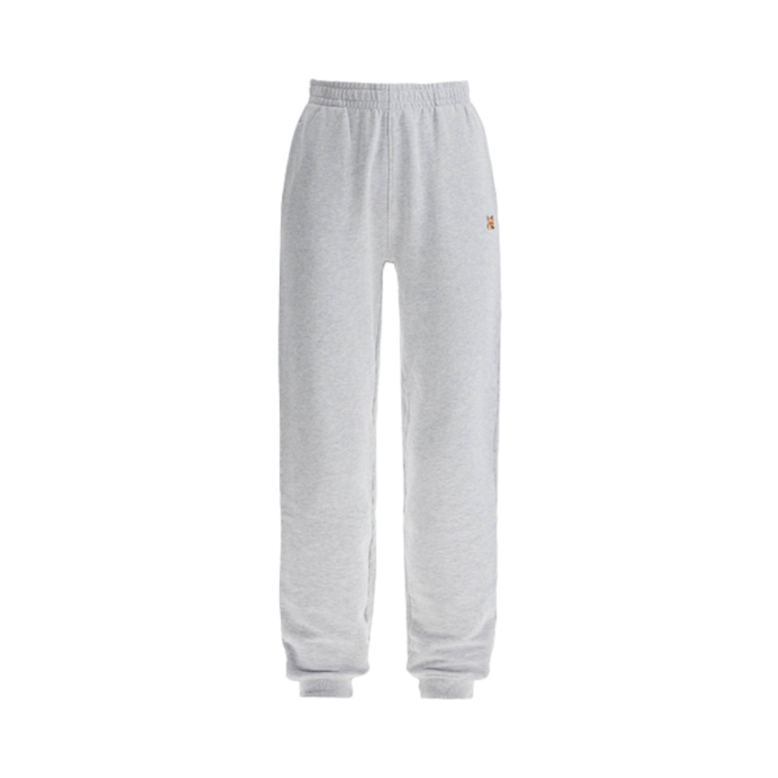 (W) 메종 키츠네 폭스 헤드 패치 레귤러 조그 팬츠 라이트 그레이 멜란지((W) Maison Kitsune Fox Head Patch Regular Jog Pants Light Grey Melange)