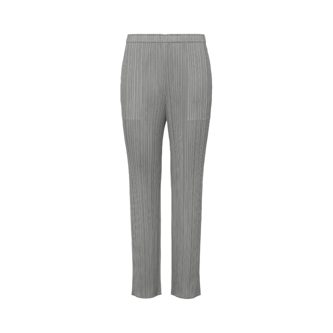 JF111-12 (W) Pleats Please Issey Miyake Basics Straight Pants Grey