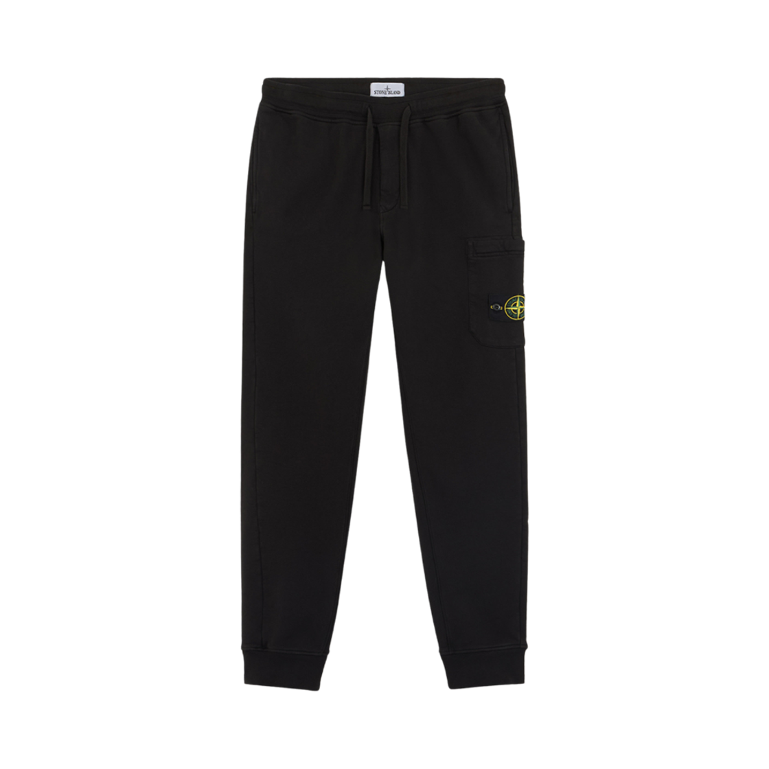 811564551-A0029 Stone Island 64551 Cotton Fleece Slim Fit Cargo Jogging Pants Black - 24FW