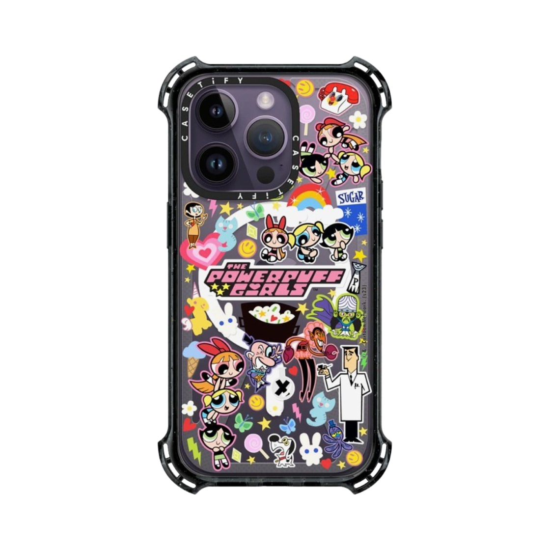 케이스티파이 x 파워퍼프걸 아이폰 스티커매니아 바운스 케이스 클리어 블랙(Casetify x The Powerpuff Girls iPhone Stickermania Bounce Case Clear Black) - 2