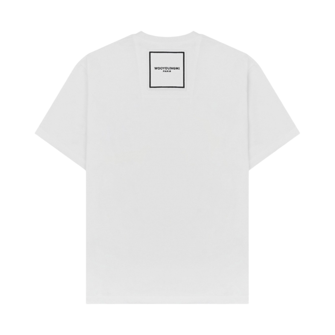 우영미 스퀘어 라벨 티셔츠 화이트 - 22FW