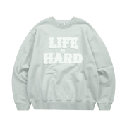 Thevinylhouse Life Is Hard Sweatshirt Grey