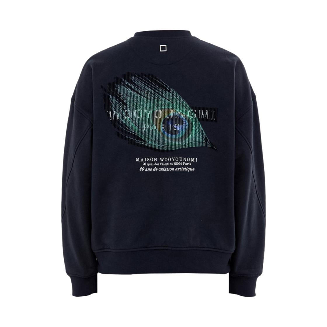 우영미 깃털 엠보스 스웨트셔츠 네이비 - 23FW(Wooyoungmi Feather Embossed Sweatshirt Navy - 23FW) - 1