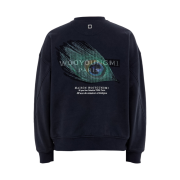 Wooyoungmi Feather Embossed Sweatshirt Navy - 23FW