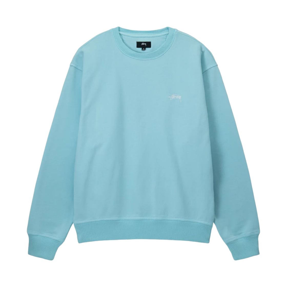 스투시 오버다이드 스탁 로고 크루넥 블루(Stussy Overdyed Stock Logo Crew Blue) - 1