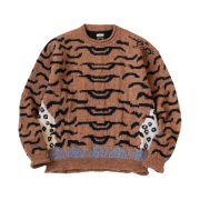 Kapital 7G Wool Nepal Tiger Crew Sweater Orange