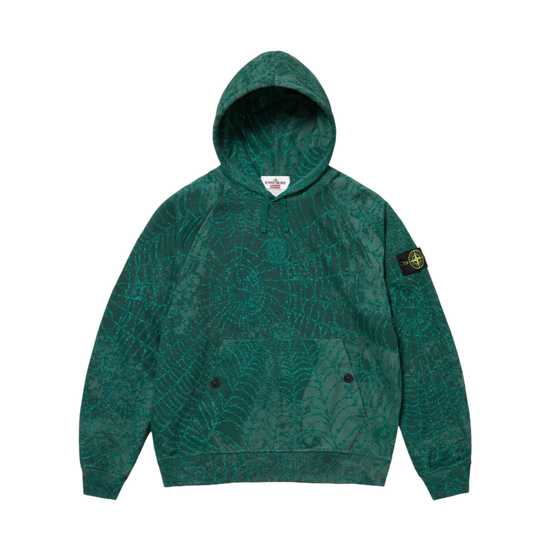 슈프림 x 스톤 아일랜드 후드 스웨트셔츠 다크 그린 - 23FW(Supreme x Stone Island Hooded Sweatshirt Dark Green - 23FW)