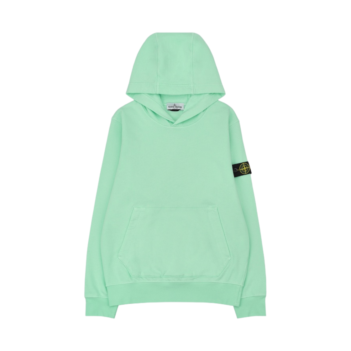 (키즈) 스톤 아일랜드 61640 코튼 플리스 후드 스웨트셔츠 아쿠아 - 23SS((Kids) Stone Island 61640 Cotton Fleece Hooded Sweatshirt Aqua - 23SS) - 1