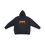Balenciaga Metal Oversized Hoodie Black