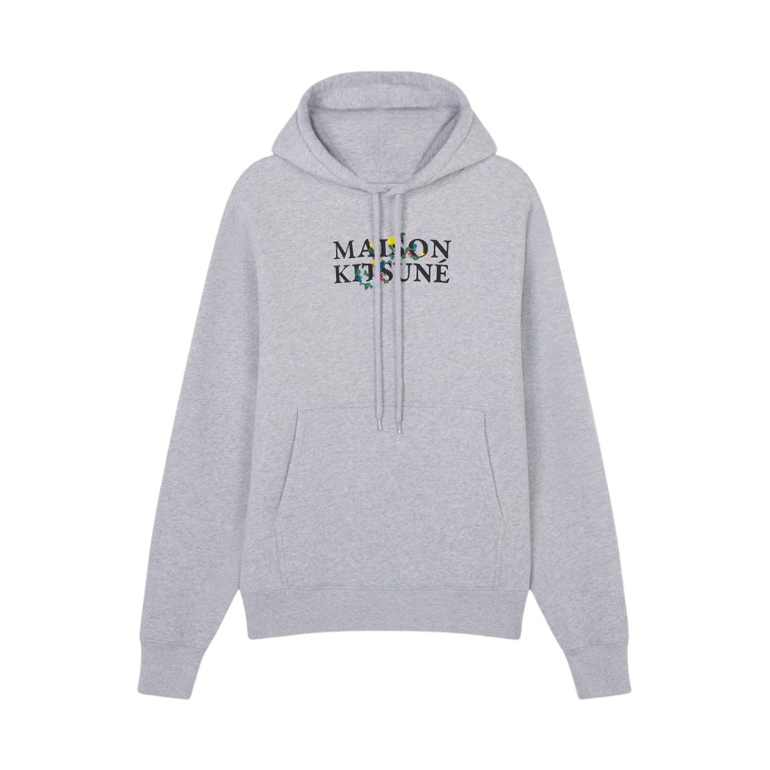 LM00708KM0307 H120 [13% 쿠폰] Maison Kitsune Flowers Comfort Hoodie Light Grey Melange