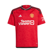 (Kids) Adidas Manchester United 2023/24 Home Jersey Team Collegiate Red (Non Marking Ver.) - US Sizing