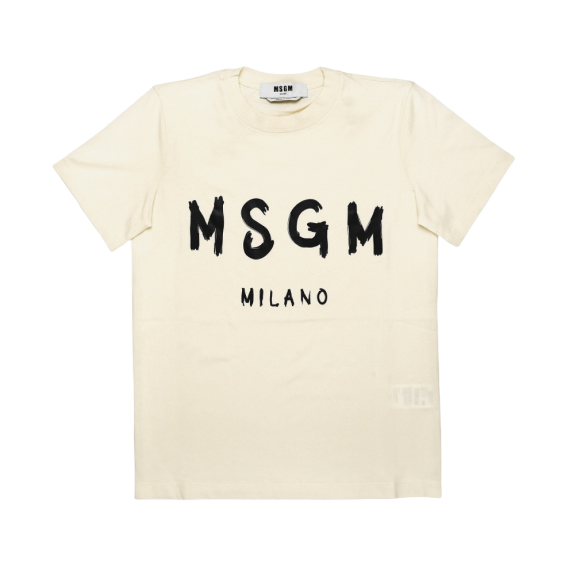 2000MDM510-200002-02 (W) MSGM Cotton T-Shirt with Logo Ivory