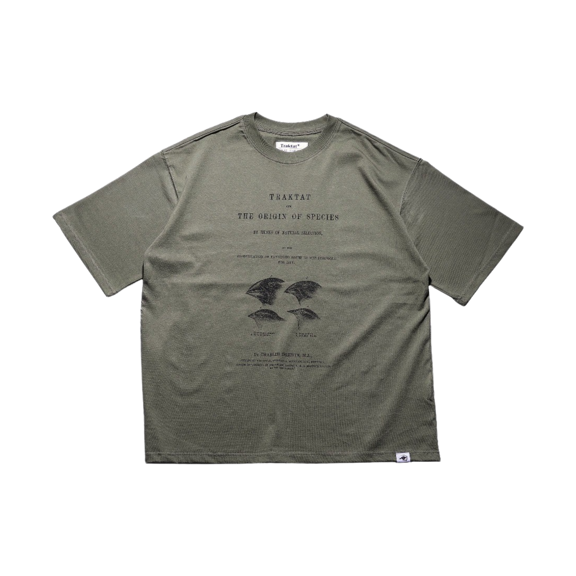 트락타트 찰스 다윈의 종의 기원 티셔츠 카키(Traktat Darwin'S The Origin Of Species T-Shirts Khaki)