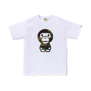 BAPE Giant 1st Camo Big Baby Milo T-Shirt White Green