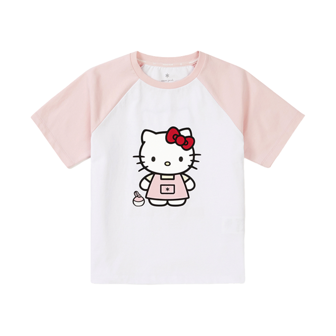 S25MKFTS91LP (Kids) Snow Peak x Hello Kitty Graphic Short Sleeve T-Shirt Light Pink
