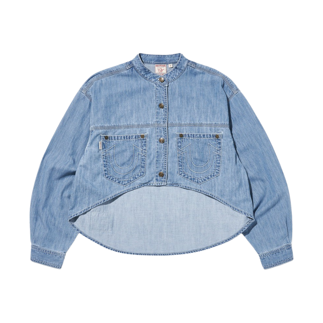 트루릴리젼 우먼 데님 크롭 셔츠 라이트 인디고