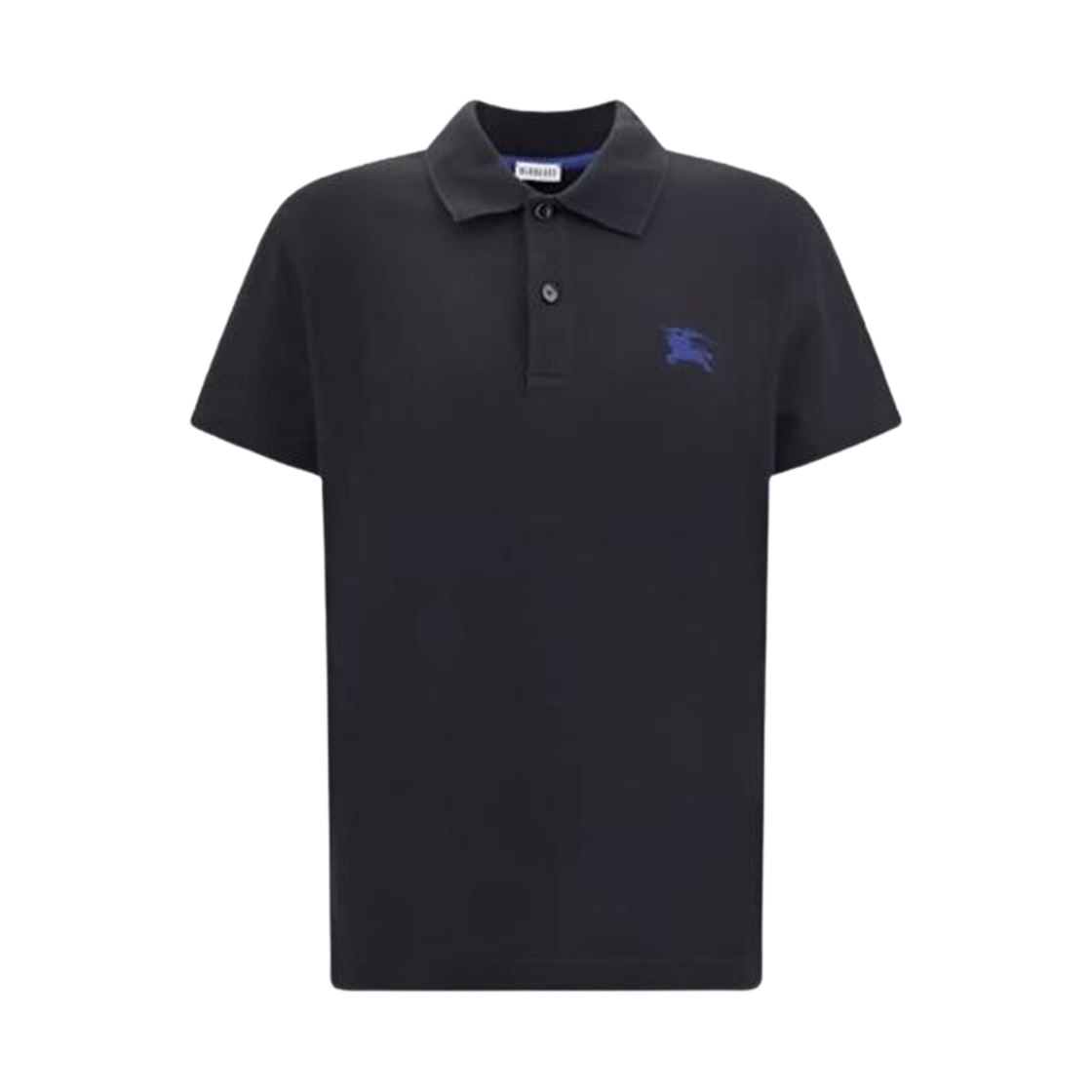 버버리 자수 로고 코튼 폴로 셔츠 블랙