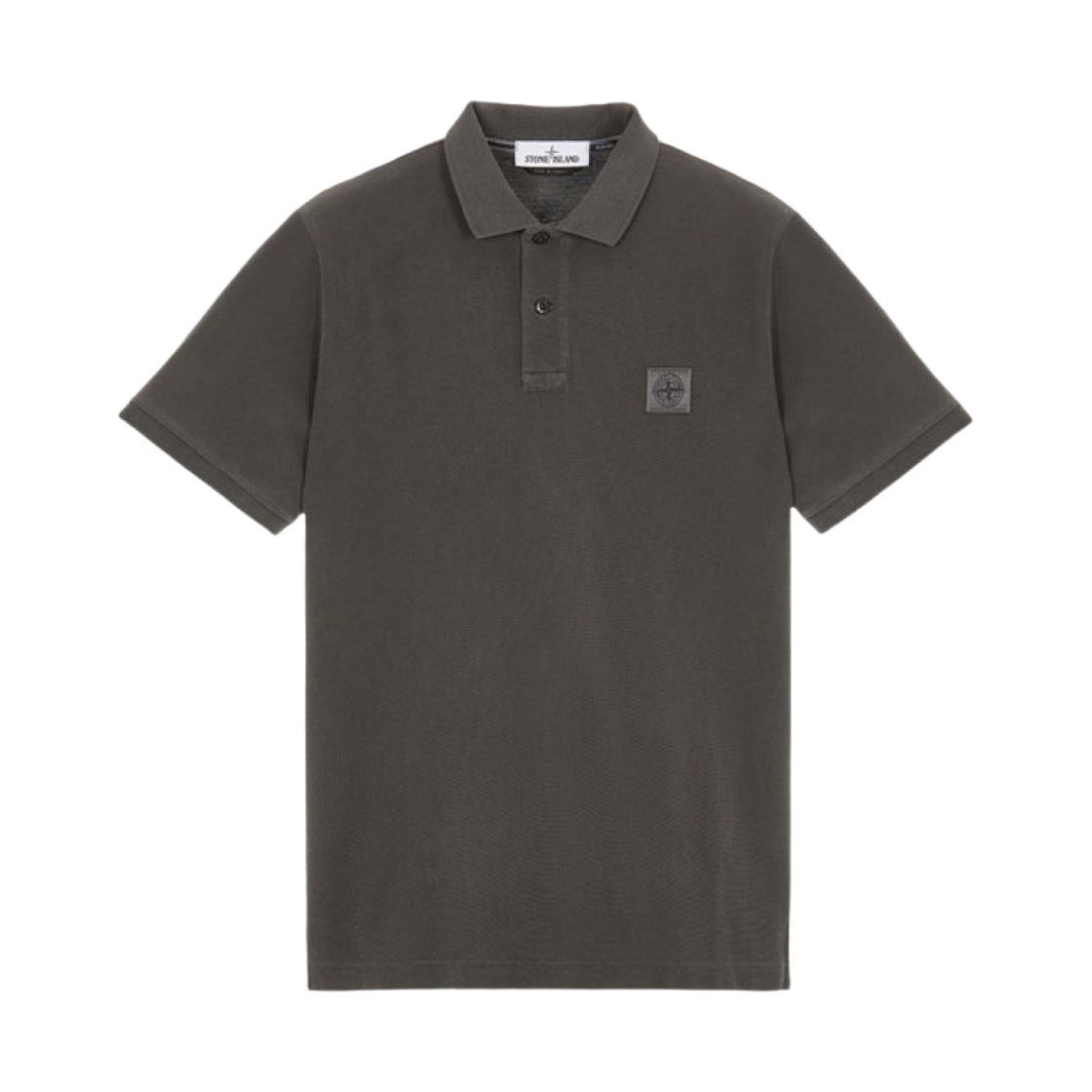 스톤 아일랜드 22S67 피그먼트 다이드 폴로 셔츠 다크 그레이 22SS