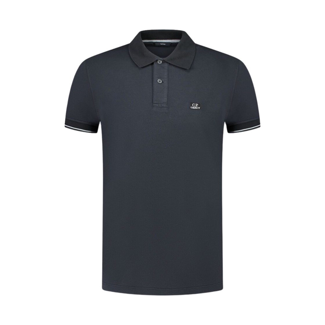 18CMPL130A006263G999 C.P. Company Tacting Pique Polo Shirt Black - 25SS