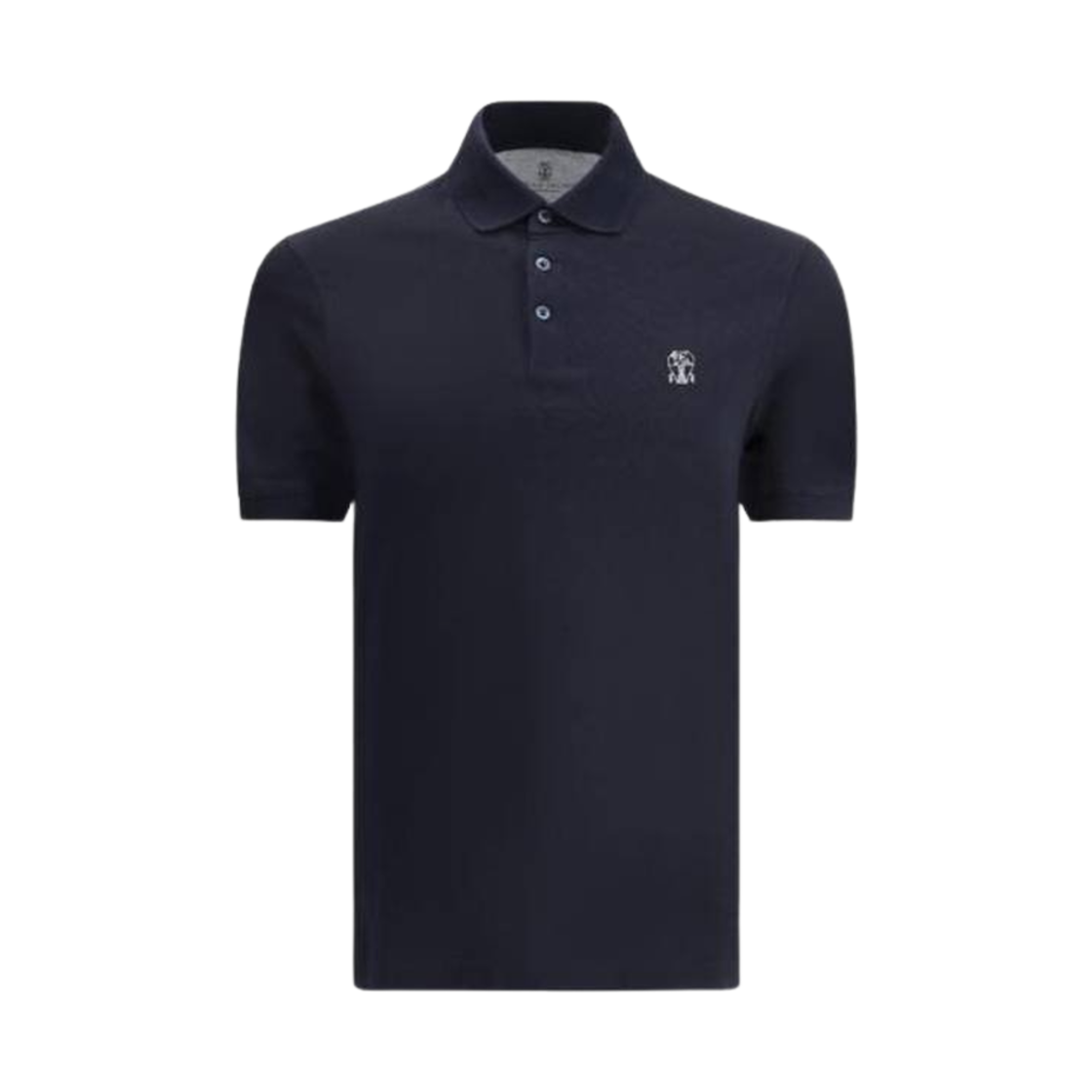 브루넬로 쿠치넬리 자수 로고 폴로 셔츠 네이비 블루(Brunello Cucinelli Embroidered Logo Polo Shirt Navy Blue)