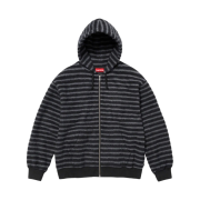 Supreme Brushed Zip Up Hooded Sweatshirt Black - 23FW