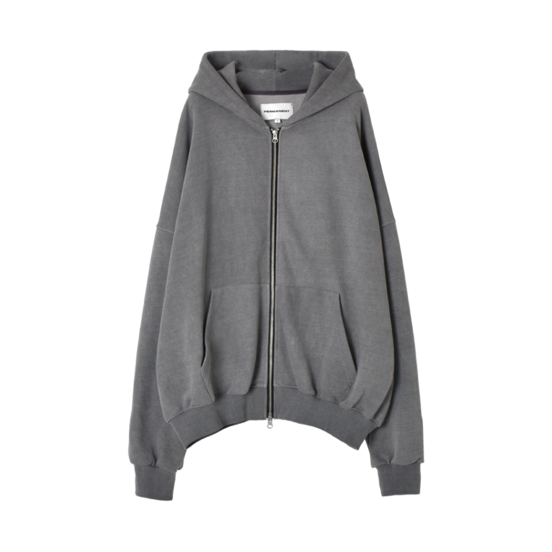 퍼머넌트 아카이브 피그먼트 스웻 후디 집업 차콜(Permanent Archive Pigment Sweat Hoodie Zip-Up Charcoal)