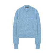 (W) Acne Studios Face Crewneck Cardigan Powder Blue