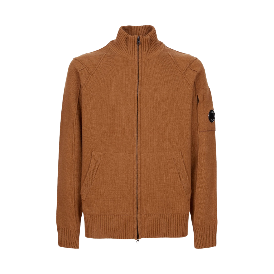 C.P. 컴퍼니 램스울 지퍼 점퍼 브론즈 브라운 - 22FW(C.P. Company Lambswool Zipped Jumper Bronze Brown - 22FW) - 1