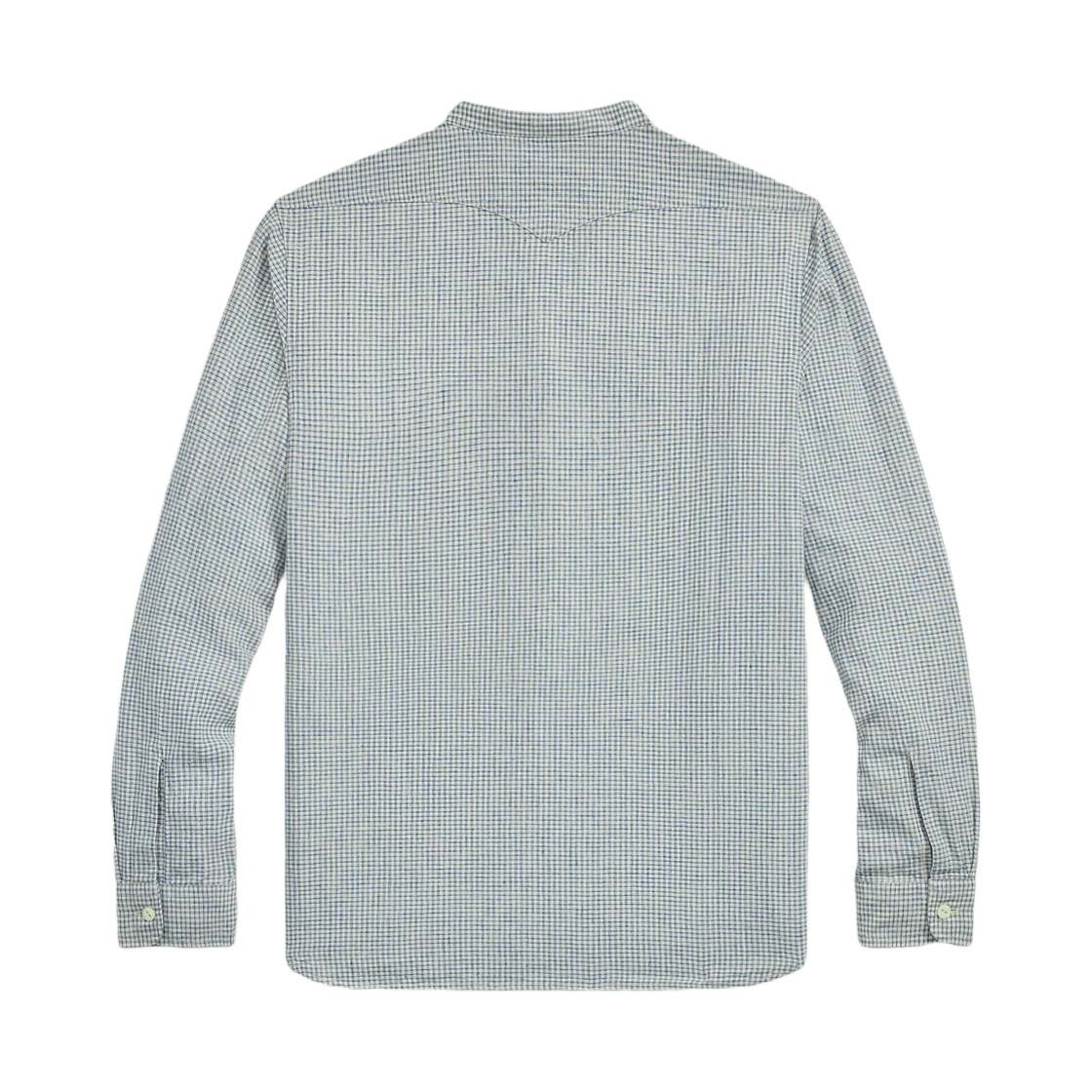 더블알엘 체크 코튼 리넨 워크 셔츠 블루 크림 체크(Double RL Checked Cotton Linen Work Shirt Blue Cream Check) - 2