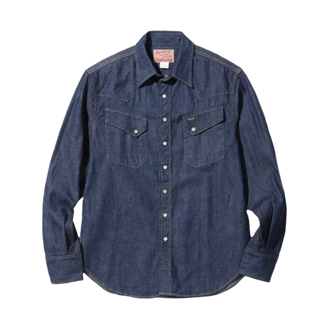 슈가 케인 블루 데님 웨스턴 셔츠 원 워시(Sugar Cane Blue Denim Western Shirt One Wash)