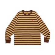 Human Made Striped L/S T-Shirt Brown