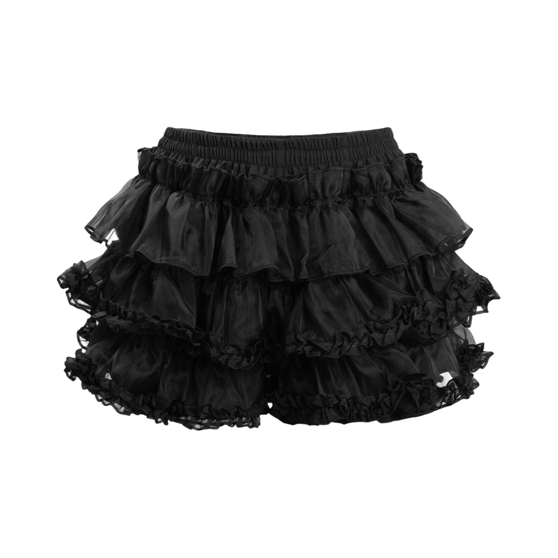 러프넥 튜튜 팬츠 스커트 블랙(Roughneck Tutu pants skirt black)