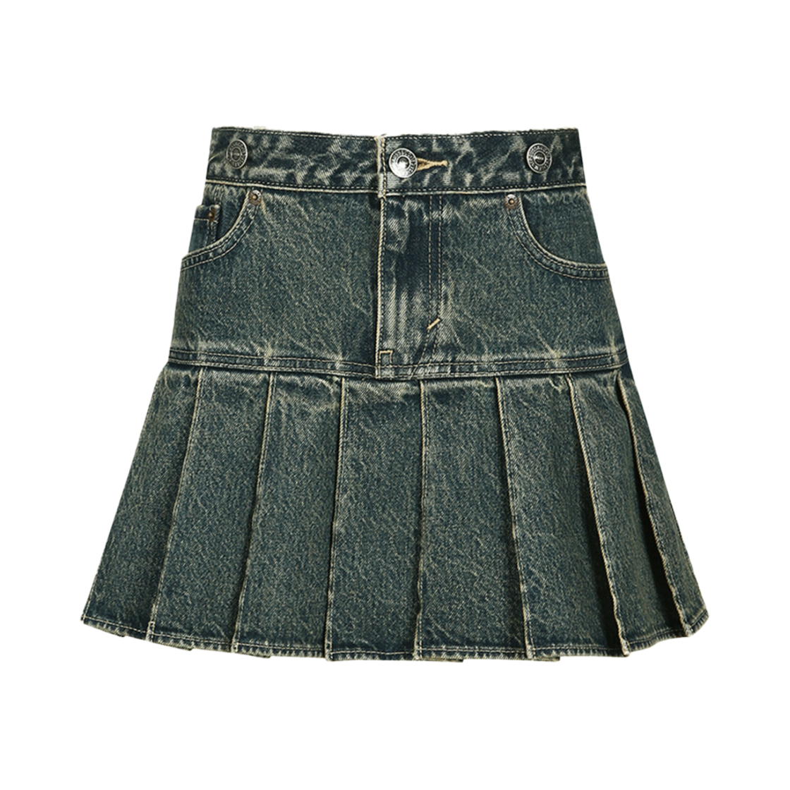 KW4DSKDAD08RG [KREAM 단독] ADSB Andersson Bell x Levi's Women Pleated Skirt Tinted Indigo - 24FW - 대표 이미지 #1