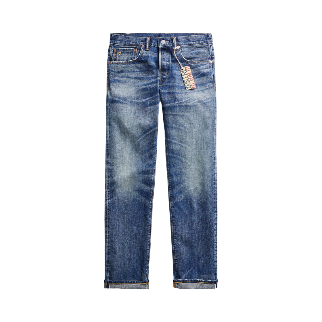 538583 Double RL Slim Fit Hillsview Selvedge Jeans Hillsview Wash